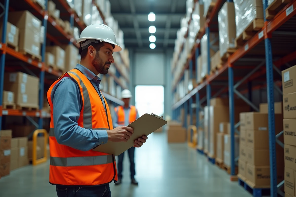 Homme travaillant dans un entrepôt logistique, secteur qui recrute sans expérience ni diplôme en 2026
